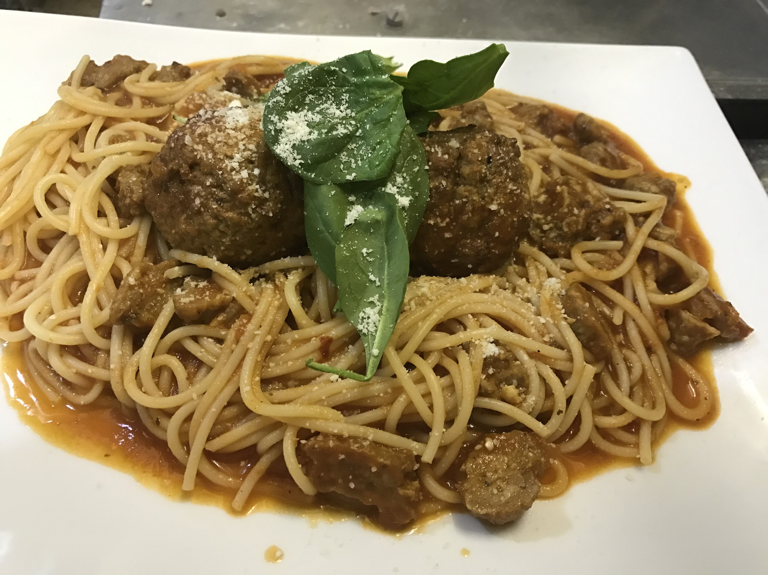 Spaghetti Sausage and Meatball